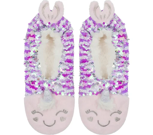 Flip Sequin Narwhal Slipper Socks - 1 Pack