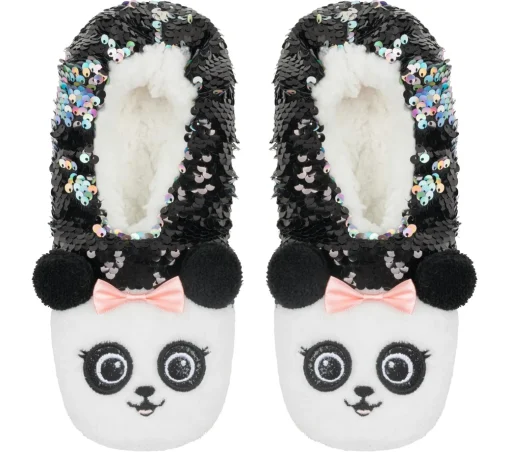 Flip Sequin Panda Slipper Socks - 1 Pack
