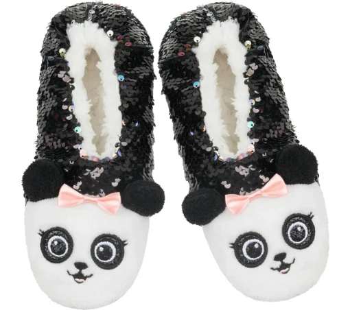 Flip Sequin Panda Slipper Socks - 1 Pack