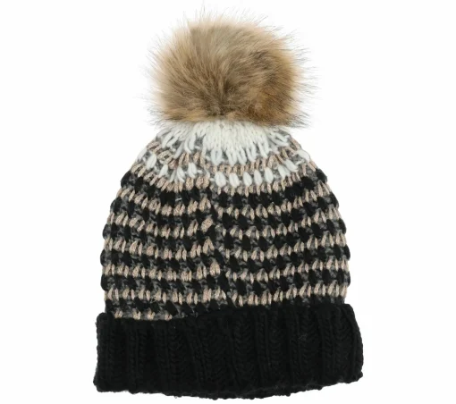 Metallic Yarn Beanie Hat