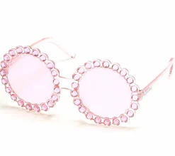 Round Rhinestone Sunglasses